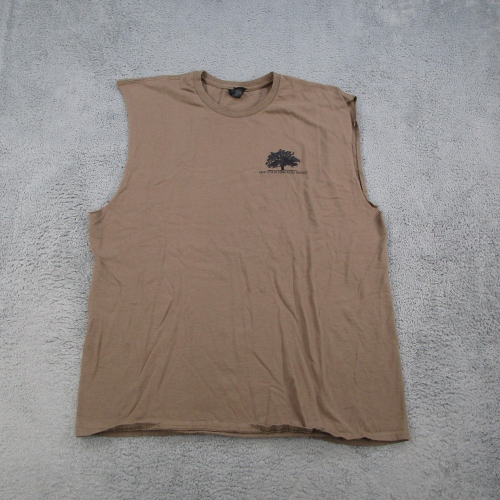 Gildan Heavy Cotton Sleeveless XL Tan San Luis Obispo Sheriff Rodeo Graphic